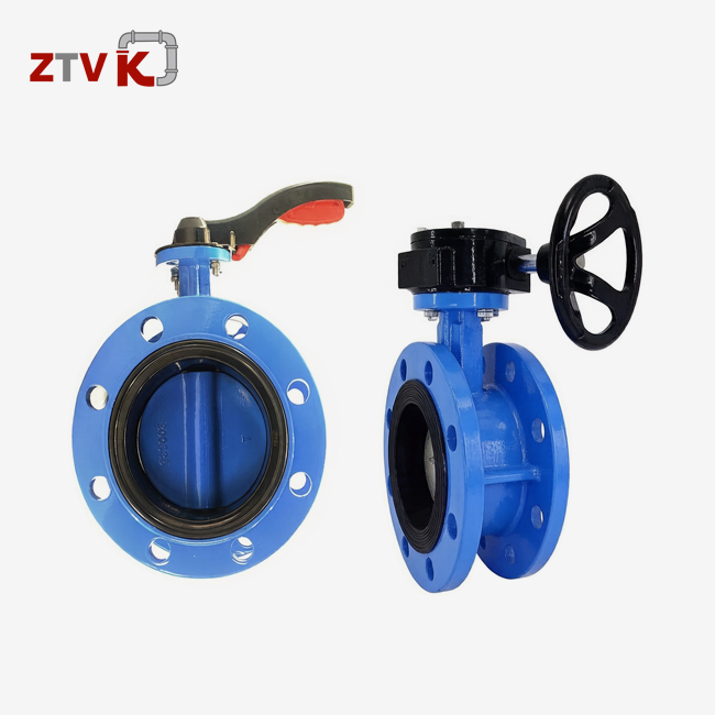 butterfly valve double flange type